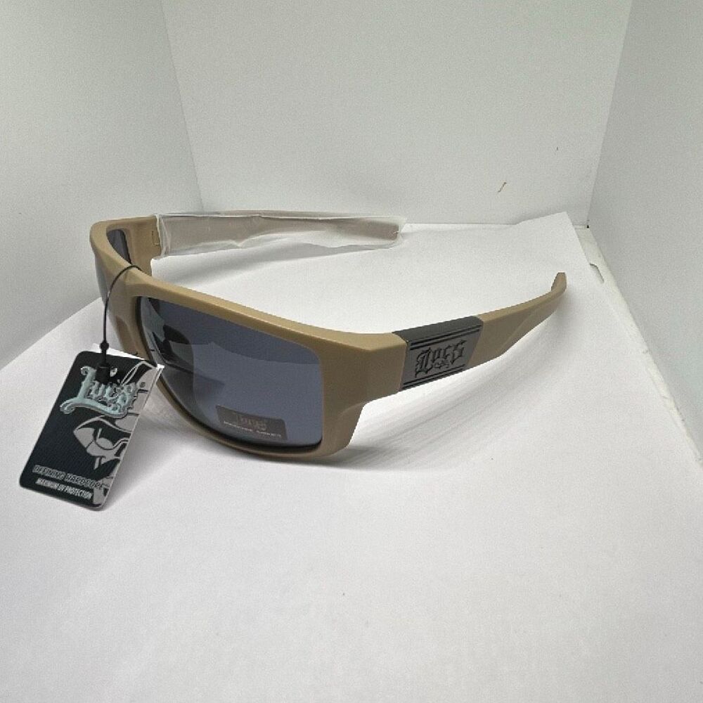 Locs Tan Hardcore Shades Wraparound UV Protection Sunglasses NWT